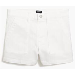 J.Crew Factory | NWT White utility denim short Optic White Wash | Sz 28